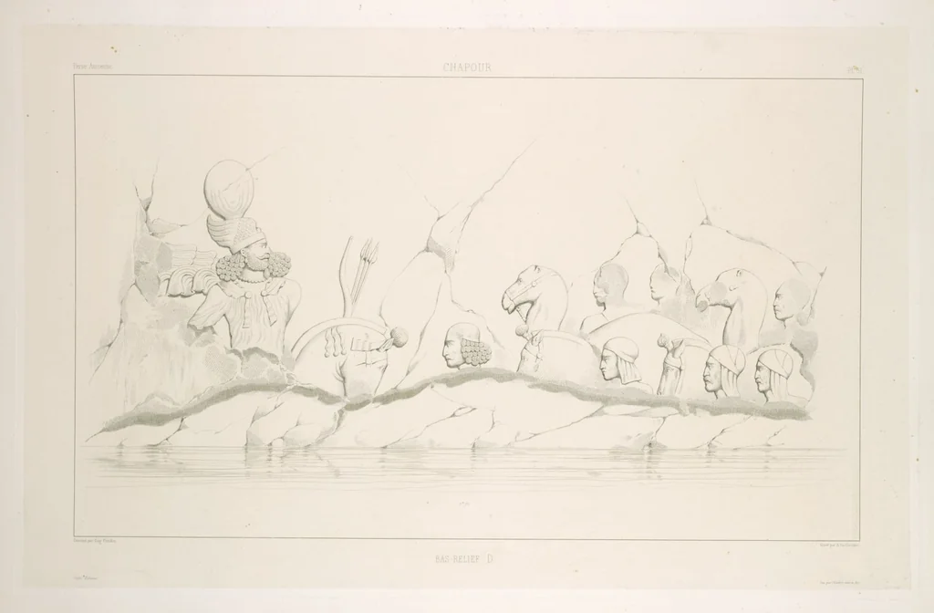 An illustration from Voyage en Perse de mm. Eugène Flandin, peintre, et Pascal Coste, architecte, entrepris par ordre de m. le ministre des affaires étrangères, d'après les instructions dressées par l'Institut. Publié sous les auspices de m. le ministre de l'intérieur, 1851, leaf 63