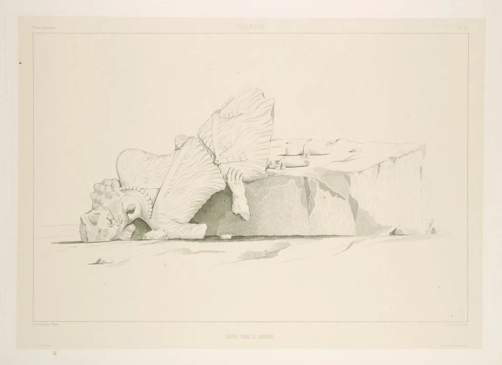 An illustration from Voyage en Perse de mm. Eugène Flandin, peintre, et Pascal Coste, architecte, entrepris par ordre de m. le ministre des affaires étrangères, d'après les instructions dressées par l'Institut. Publié sous les auspices de m. le ministre de l'intérieur, 1851, leaf 66
