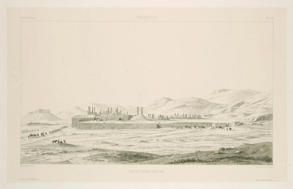 An illustration from Voyage en Perse de mm. Eugène Flandin, peintre, et Pascal Coste, architecte, entrepris par ordre de m. le ministre des affaires étrangères, d'après les instructions dressées par l'Institut. Publié sous les auspices de m. le ministre de l'intérieur, 1851, leaf 82