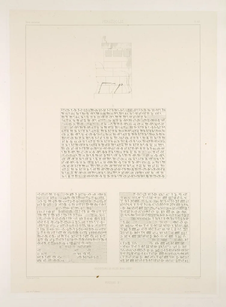 An illustration from Voyage en Perse de mm. Eugène Flandin, peintre, et Pascal Coste, architecte, entrepris par ordre de m. le ministre des affaires étrangères, d'après les instructions dressées par l'Institut. Publié sous les auspices de m. le ministre de l'intérieur, 1851, leaf 96