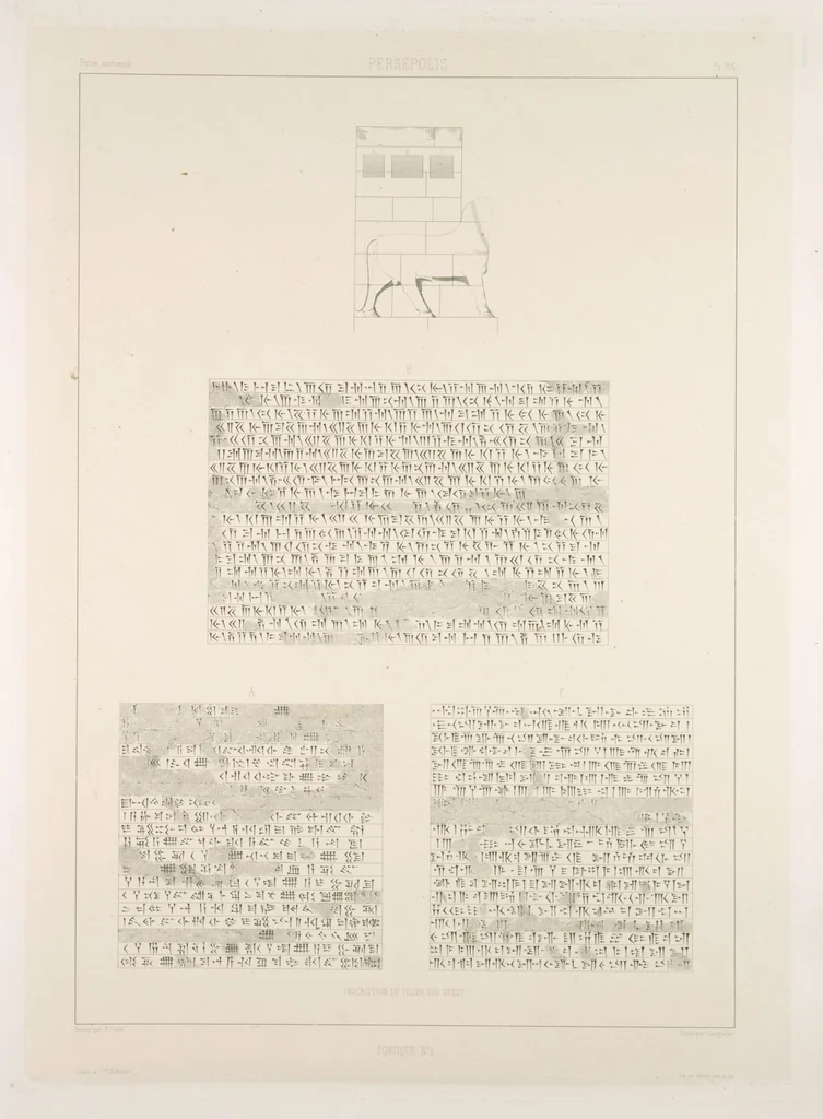 An illustration from Voyage en Perse de mm. Eugène Flandin, peintre, et Pascal Coste, architecte, entrepris par ordre de m. le ministre des affaires étrangères, d'après les instructions dressées par l'Institut. Publié sous les auspices de m. le ministre de l'intérieur, 1851, leaf 97