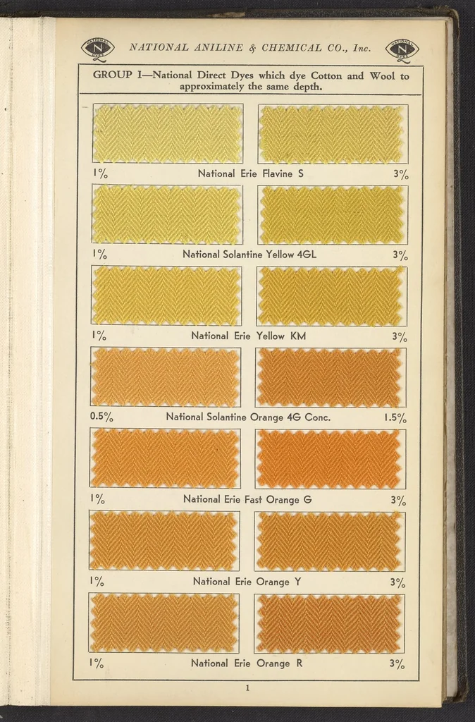An illustration from National Dyes for Union Materials, 1917, leaf 14