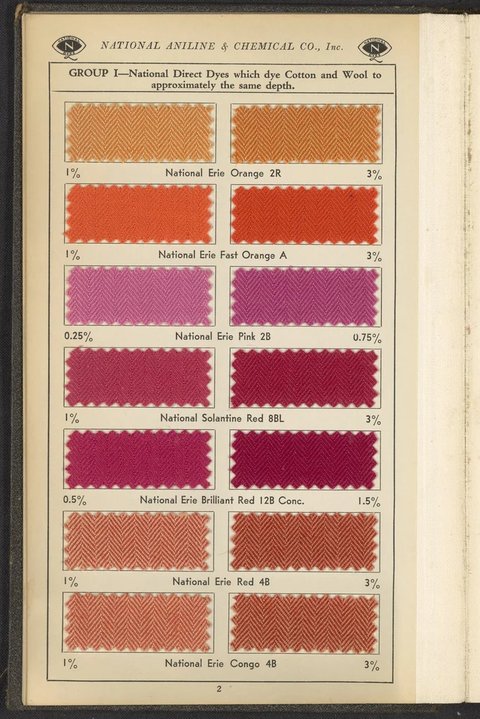 An illustration from National Dyes for Union Materials, 1917, leaf 15