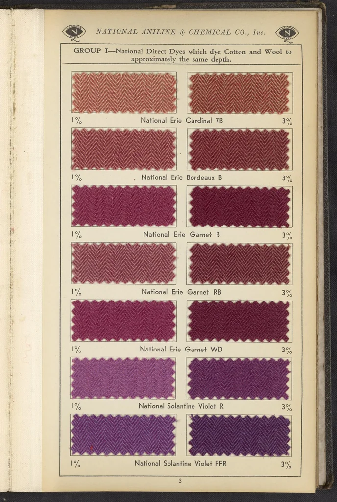 An illustration from National Dyes for Union Materials, 1917, leaf 16
