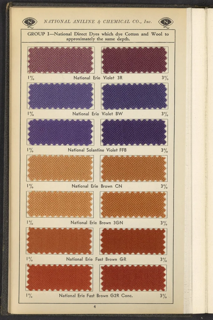 An illustration from National Dyes for Union Materials, 1917, leaf 17