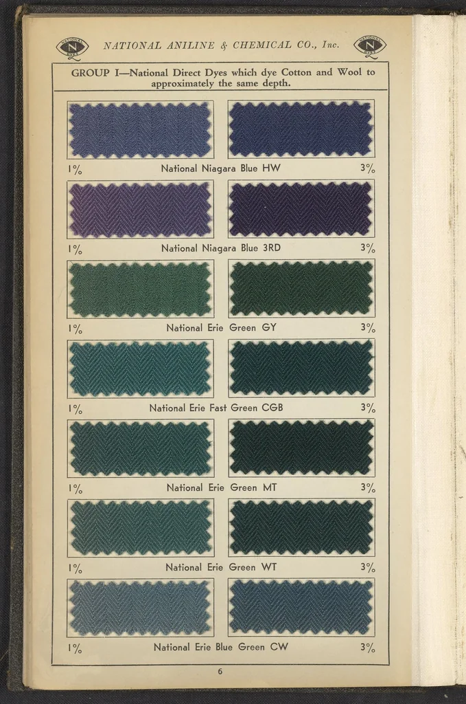 An illustration from National Dyes for Union Materials, 1917, leaf 19
