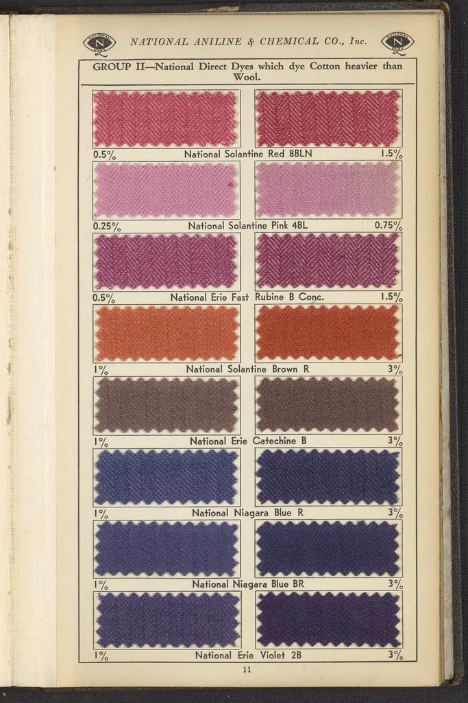 An illustration from National Dyes for Union Materials, 1917, leaf 24