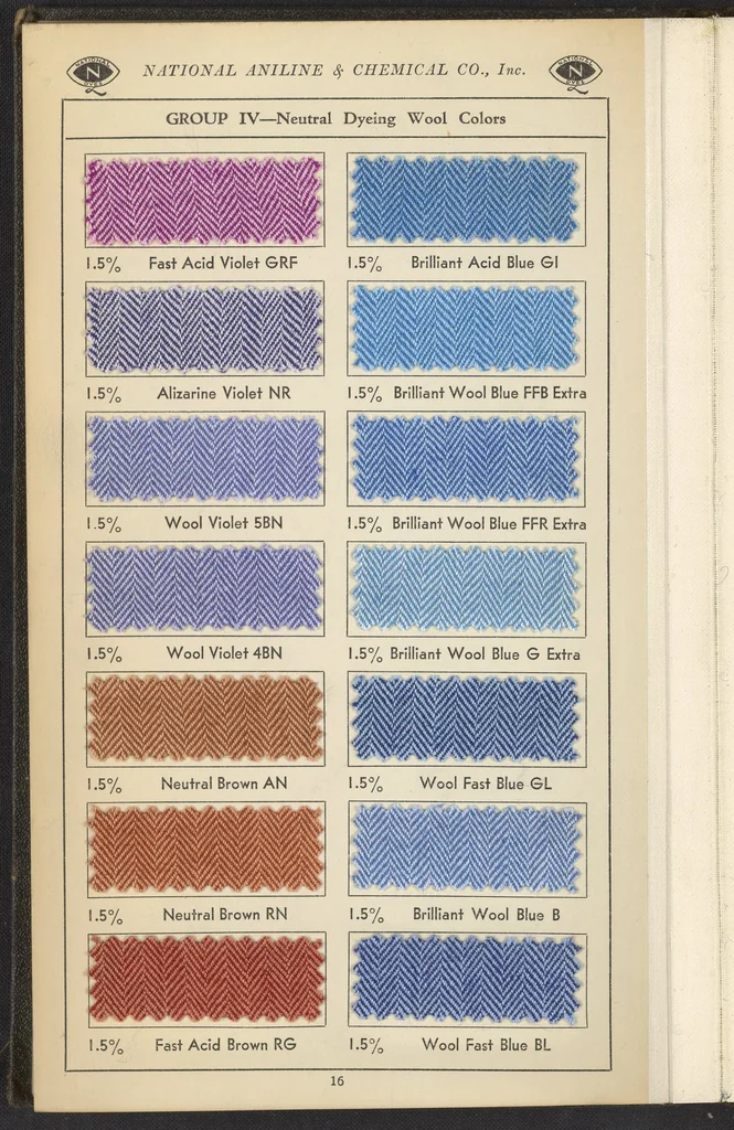 An illustration from National Dyes for Union Materials, 1917, leaf 29