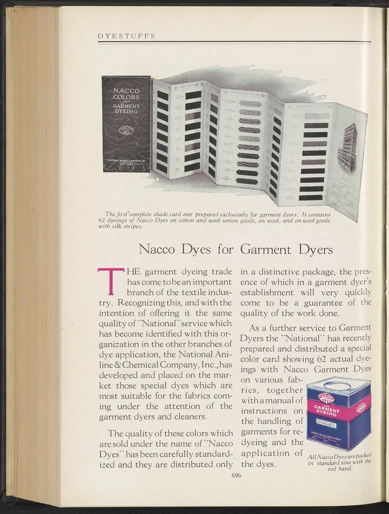 An illustration from Dyestuffs, Volume 22 Number 9, 1921, leaf 12