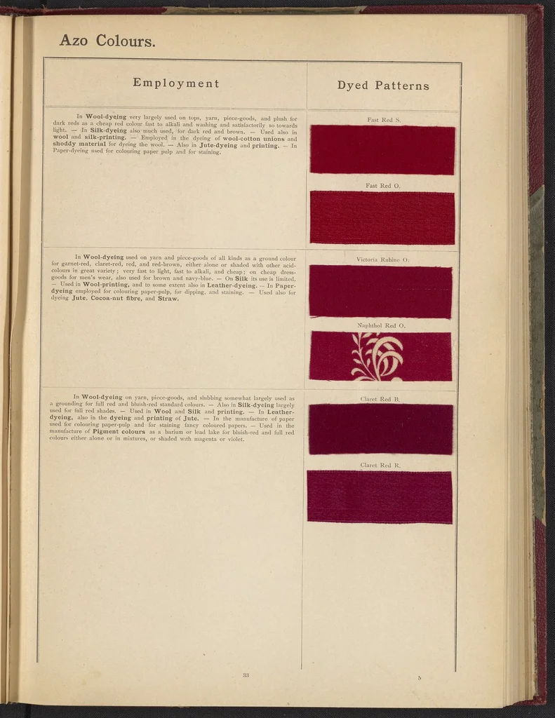An illustration from The Coal Tar Colours of the Farbwerke vorm. Meister Lucius & Brüning, Höchst on the Main, Germany, 1896, leaf 37