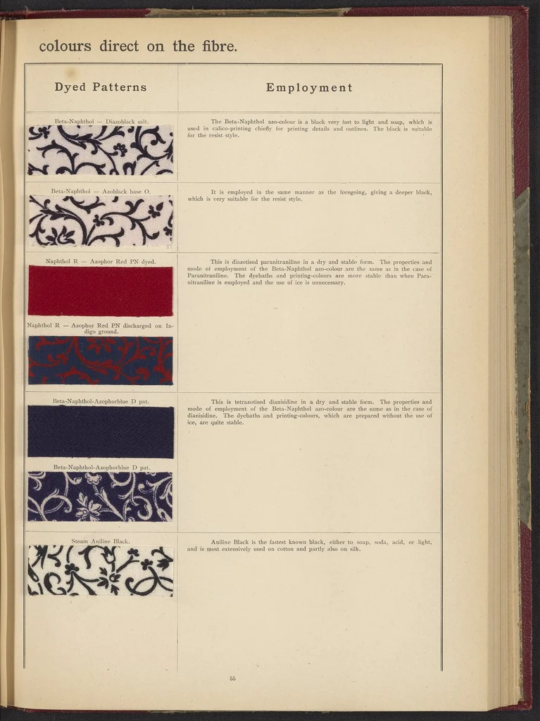 An illustration from The Coal Tar Colours of the Farbwerke vorm. Meister Lucius & Brüning, Höchst on the Main, Germany, 1896, leaf 59