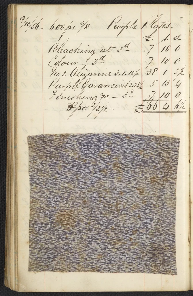 An illustration from Dyer's account book, Volume 1, 1855, leaf 108