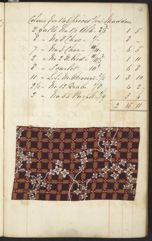 An illustration from Dyer's account book, Volume 1, 1855, leaf 11