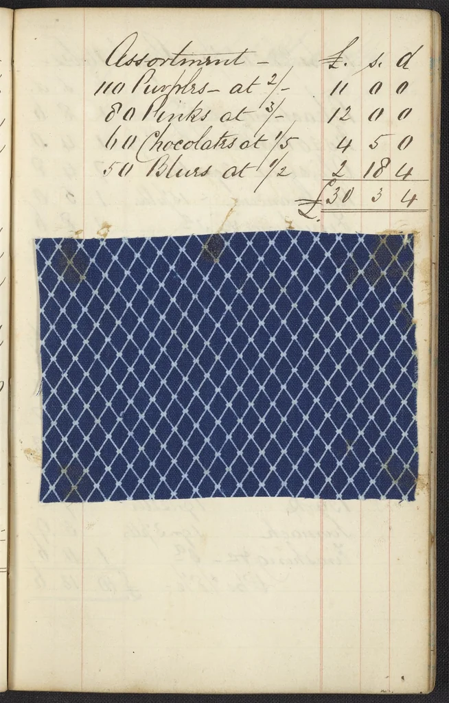 An illustration from Dyer's account book, Volume 1, 1855, leaf 123