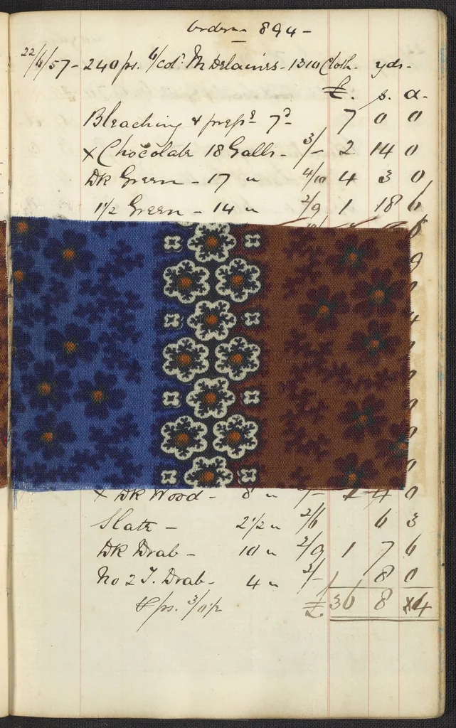 An illustration from Dyer's account book, Volume 1, 1855, leaf 162
