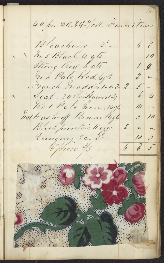 An illustration from Dyer's account book, Volume 1, 1855, leaf 21