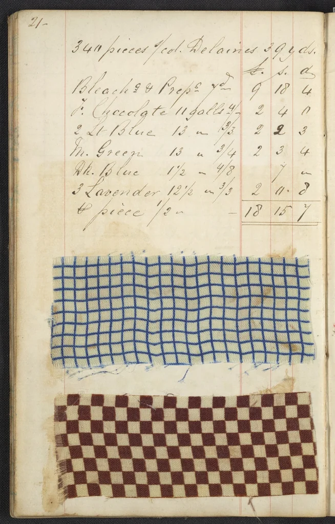 An illustration from Dyer's account book, Volume 1, 1855, leaf 27