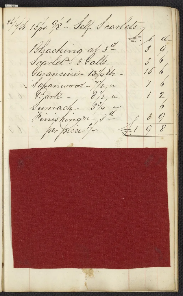 An illustration from Dyer's account book, Volume 1, 1855, leaf 72