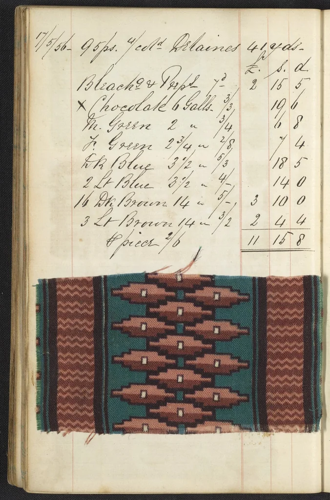 An illustration from Dyer's account book, Volume 1, 1855, leaf 89