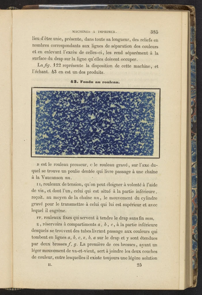 An illustration from Traité Théorique et Pratique de l'Impression des Tissus, Vol. 2, 1846, leaf 37