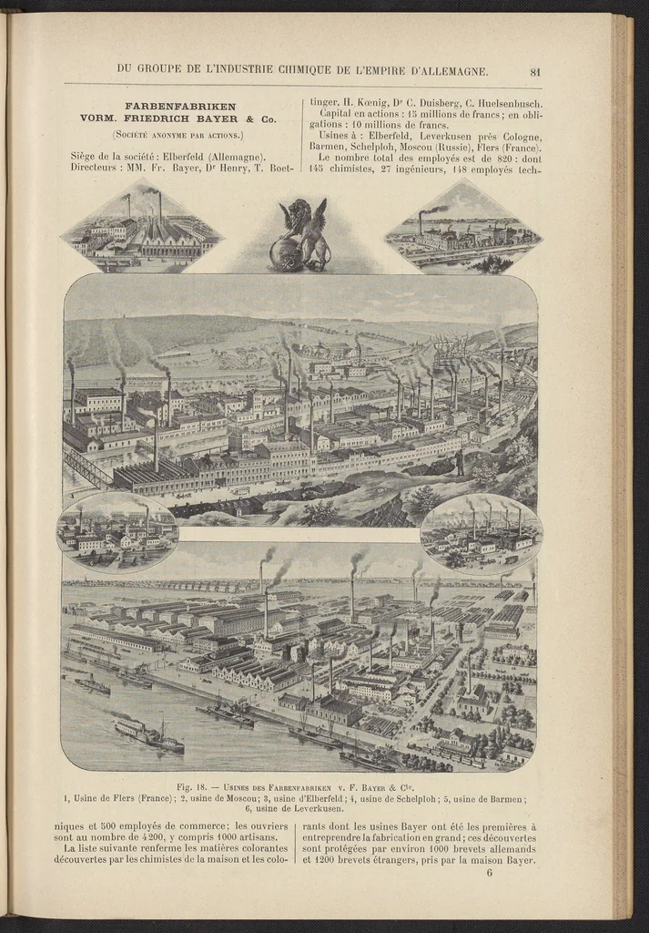 An illustration from Les Produits Chimiques et les Matières Colorantes: Le Blanchiment, la Teinture, et l'Impression des Fibres Textiles, 1901, leaf 103