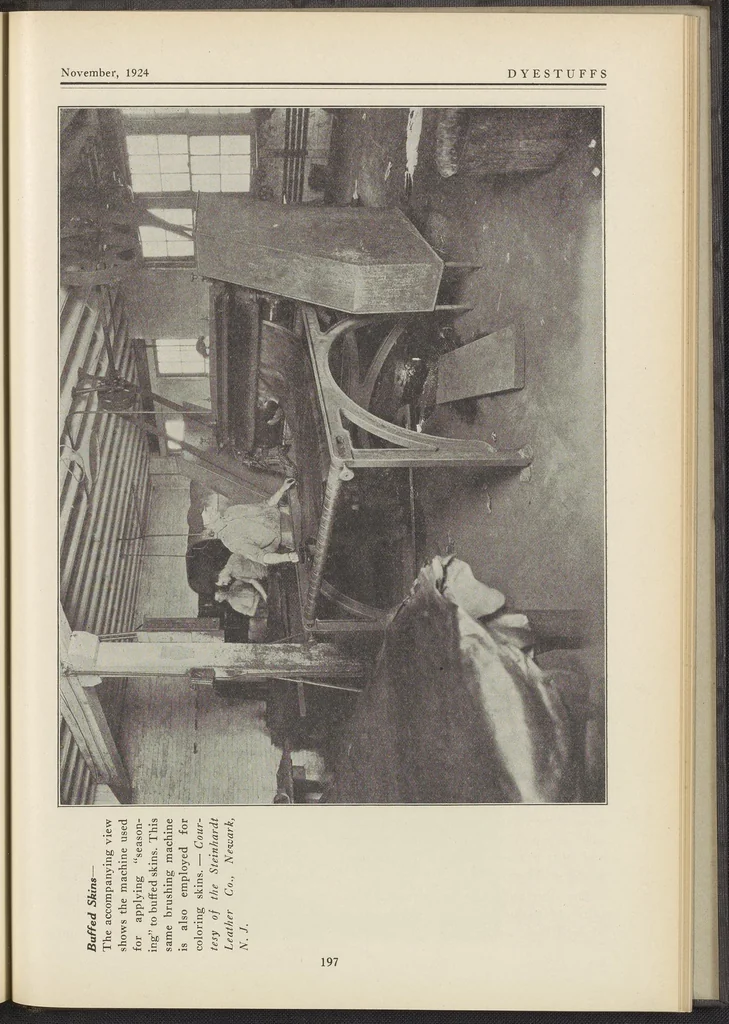 An illustration from Dyestuffs, Volume 25 Number 11, 1924, leaf 14