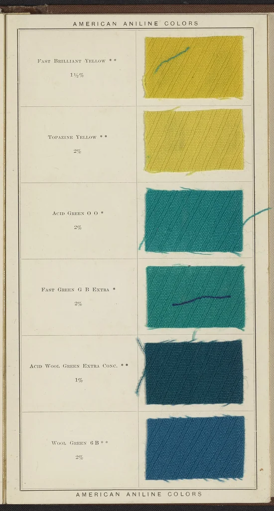 An illustration from Acid Colors on Piece Goods, 1900, leaf 9