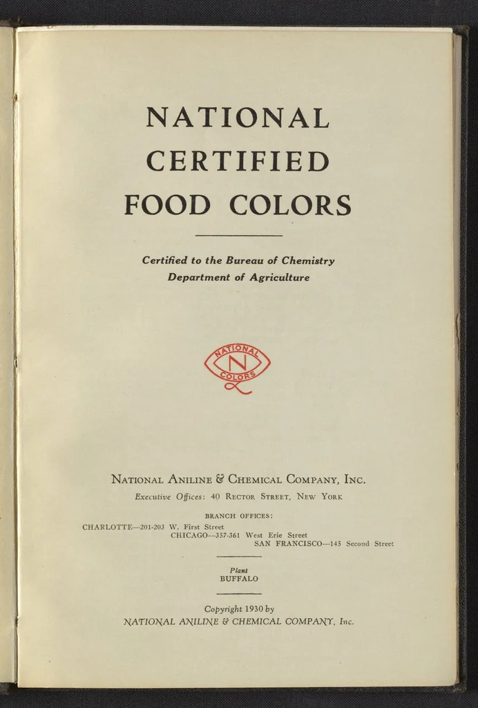 An illustration from National Certified Food Colors, 1930, leaf 9