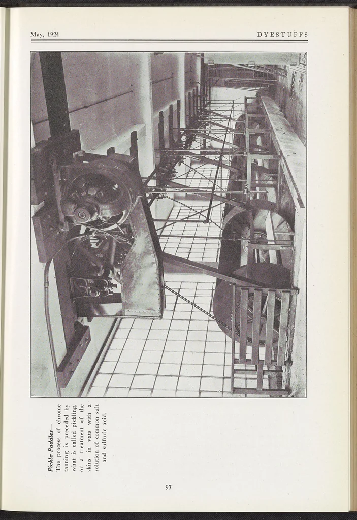 An illustration from Dyestuffs, Volume 25 Number 5, 1924, leaf 17