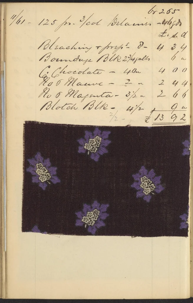 An illustration from Dyer's account book, Volume 2, 1855, leaf 120