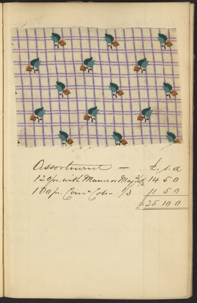 An illustration from Dyer's account book, Volume 2, 1855, leaf 150