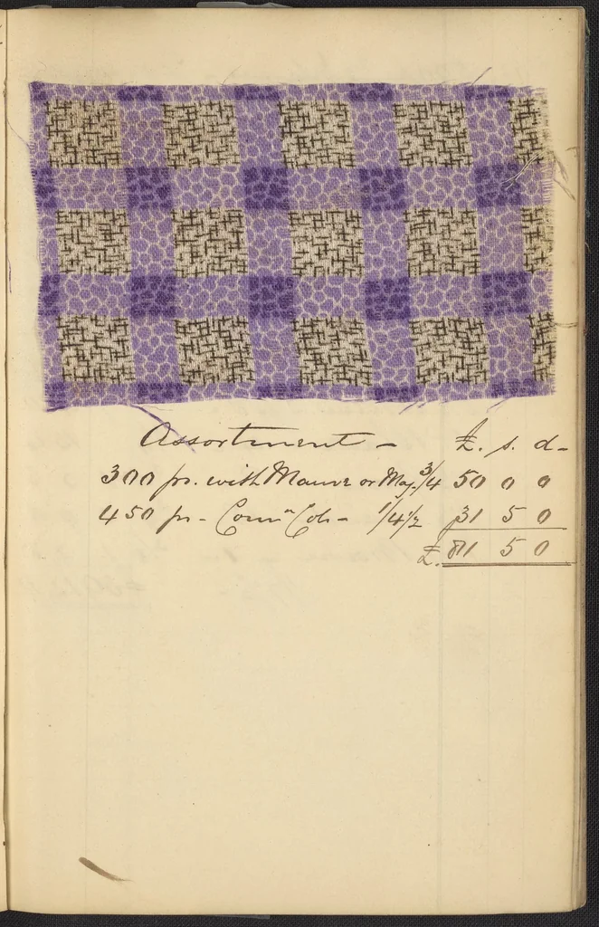 An illustration from Dyer's account book, Volume 2, 1855, leaf 164