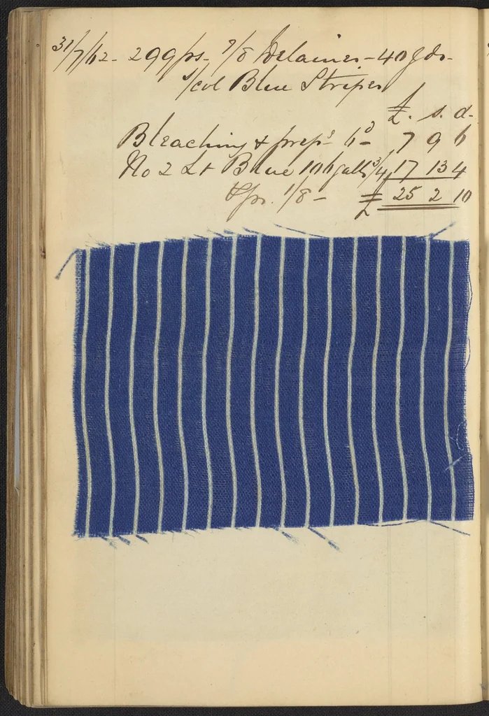 An illustration from Dyer's account book, Volume 2, 1855, leaf 181