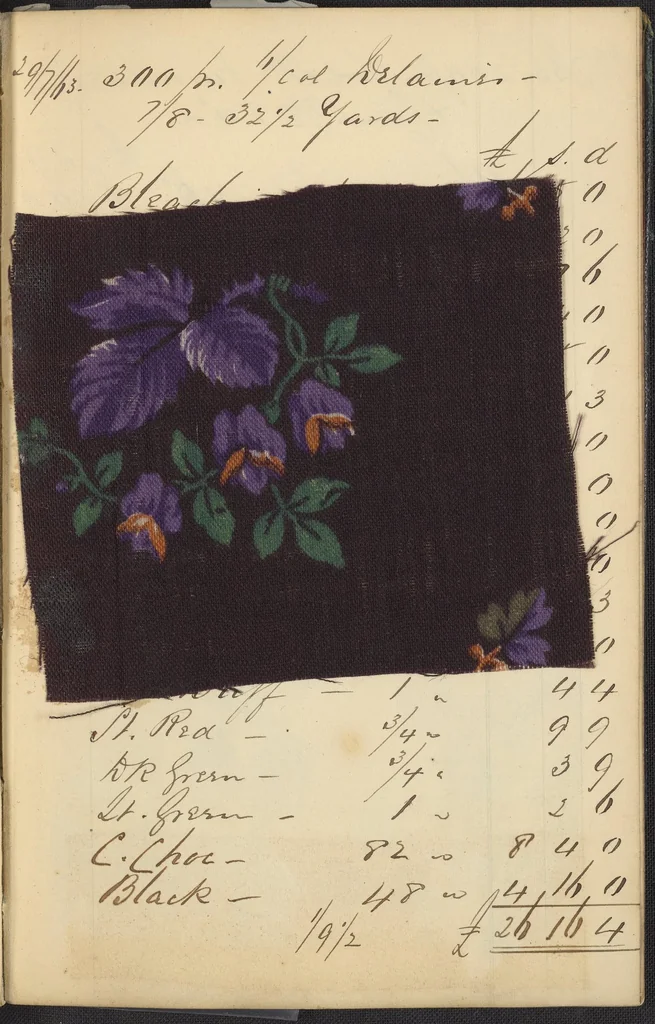 An illustration from Dyer's account book, Volume 2, 1855, leaf 219