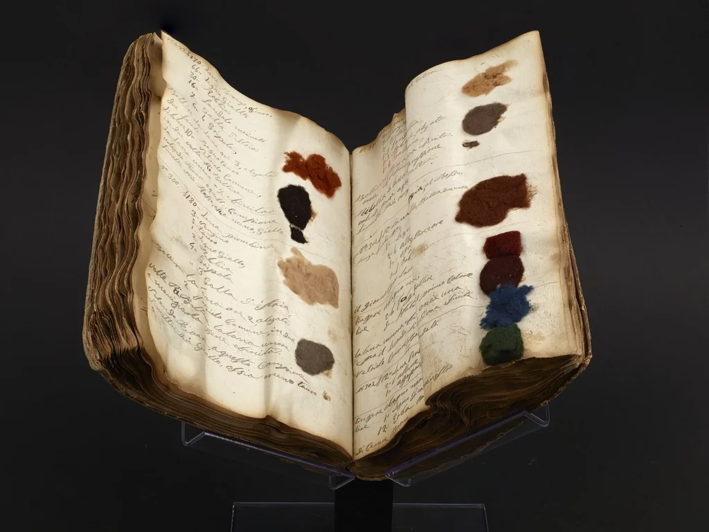 An illustration from Italian dyer's notebook, 1856, leaf 1