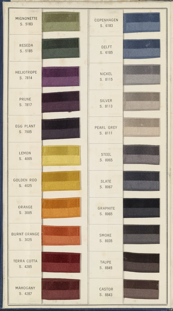 An illustration from Standard Color Card of America,, 1916, leaf 6
