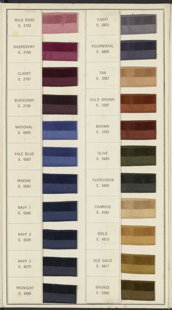 An illustration from Standard Color Card of America,, 1916, leaf 7