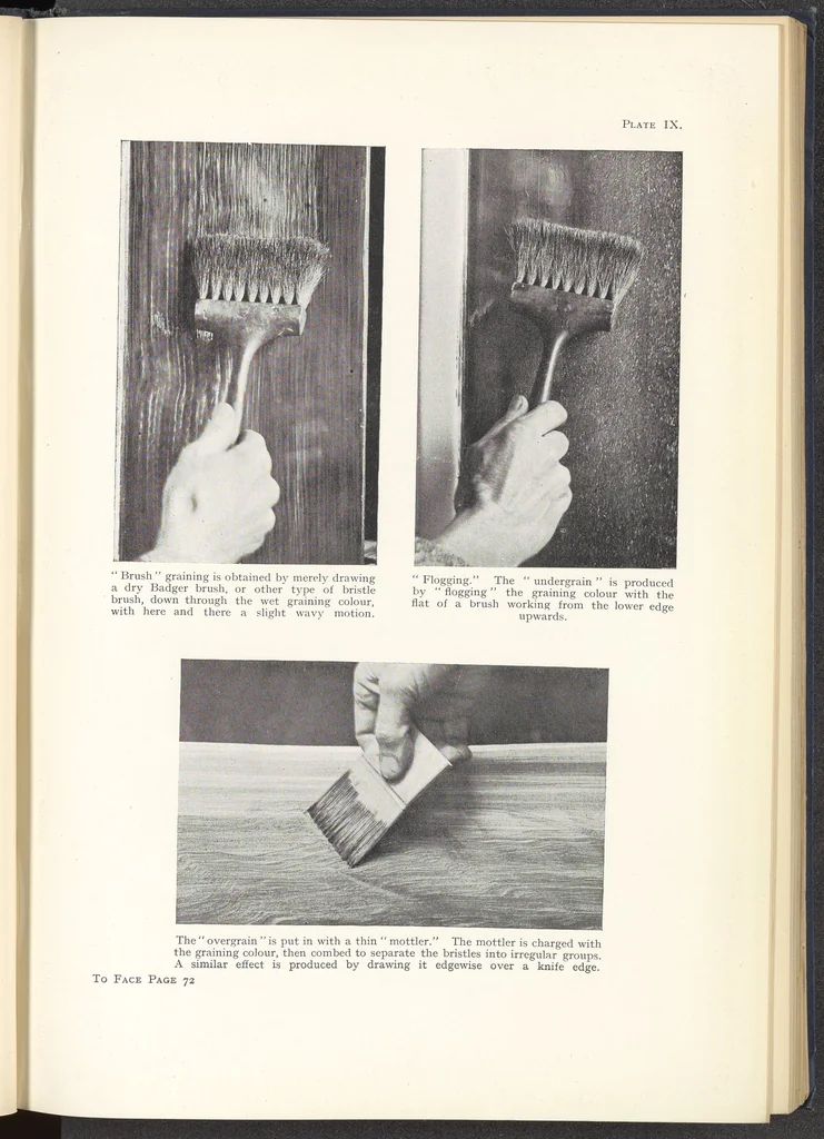 An illustration from Motor Car & Coach Painting for Private, Commercial and Mass Output, 1926, leaf 107