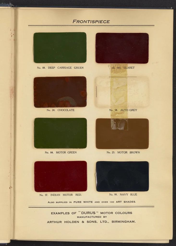 An illustration from Motor Car & Coach Painting for Private, Commercial and Mass Output, 1926, leaf 7