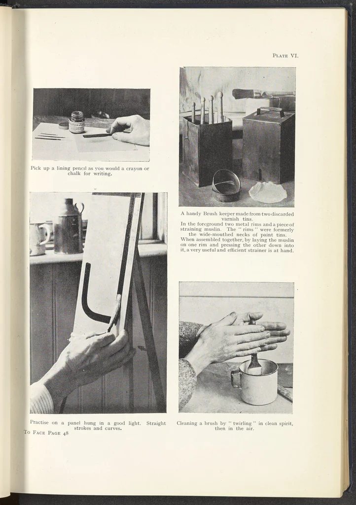 An illustration from Motor Car & Coach Painting for Private, Commercial and Mass Output, 1926, leaf 80