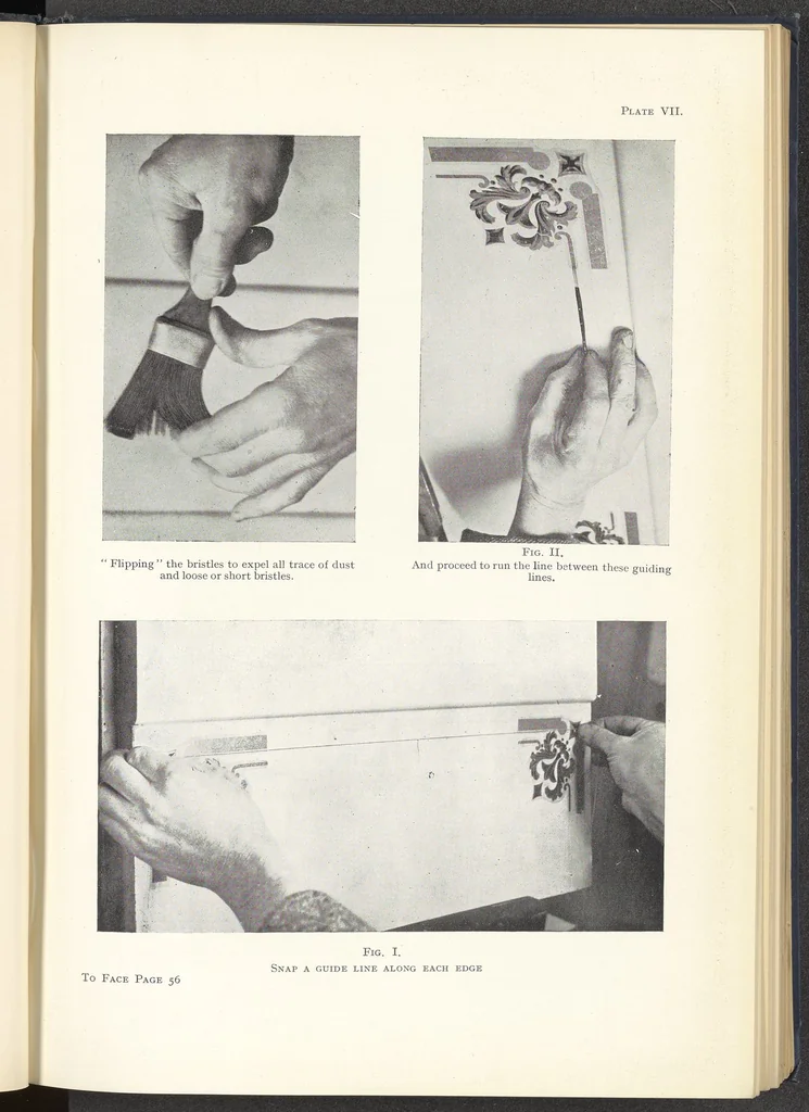 An illustration from Motor Car & Coach Painting for Private, Commercial and Mass Output, 1926, leaf 89