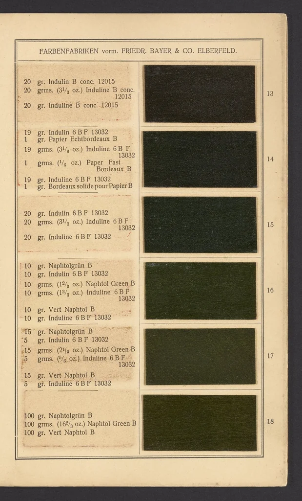 An illustration from Colours Fast to Light for Staining Wood, 1911, leaf 5