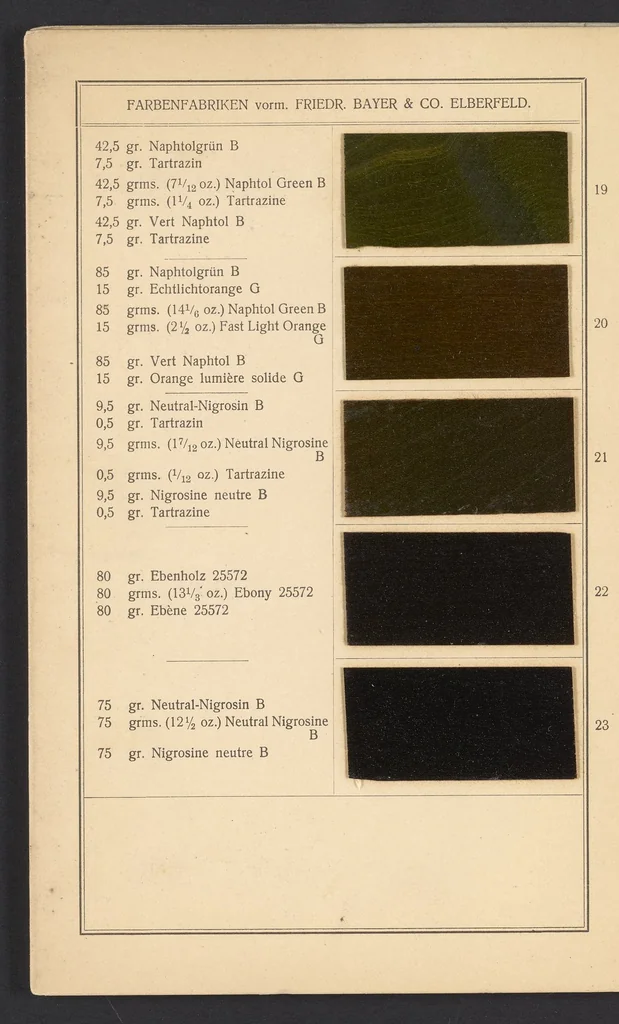 An illustration from Colours Fast to Light for Staining Wood, 1911, leaf 6