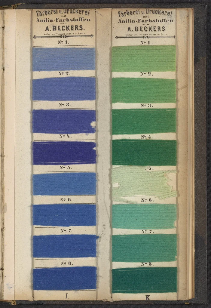 An illustration from Anilin-Färberei, 1867, leaf 6