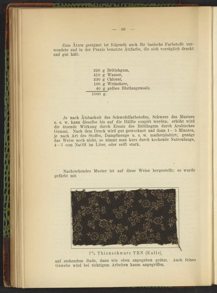 An illustration from Praktisches Handbuch des Zeugdrucks, 1905, leaf 102