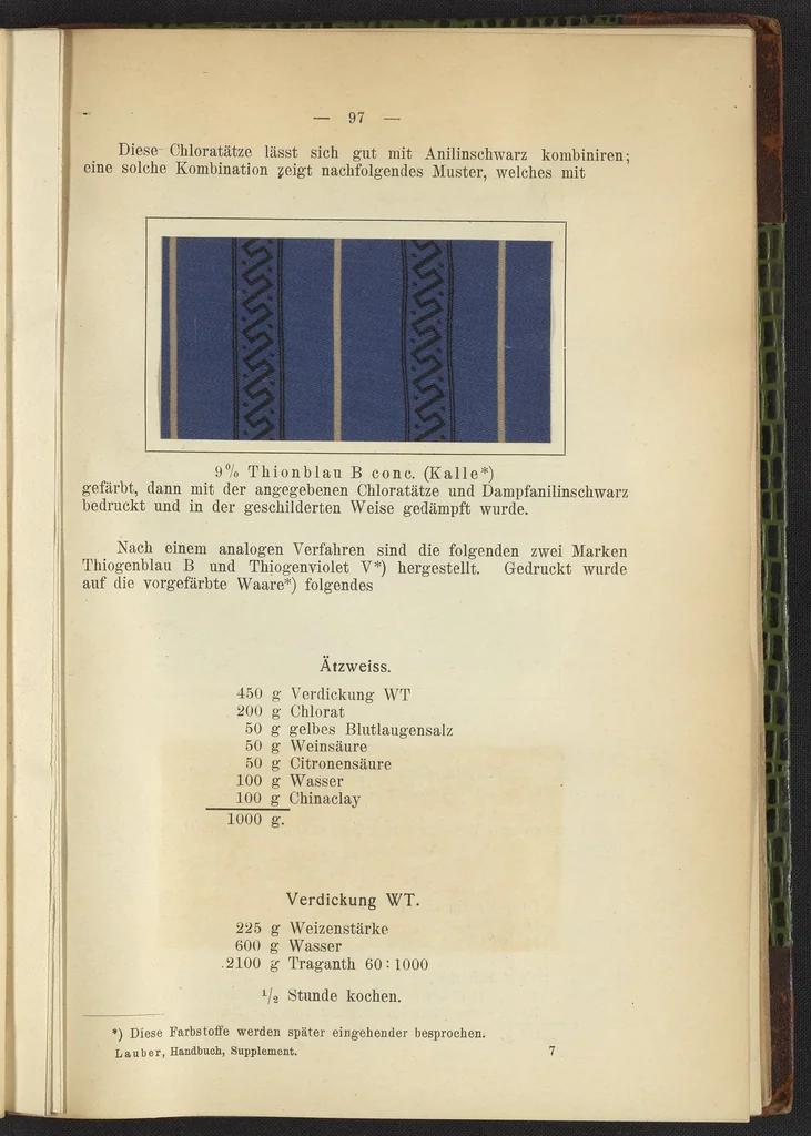 An illustration from Praktisches Handbuch des Zeugdrucks, 1905, leaf 103