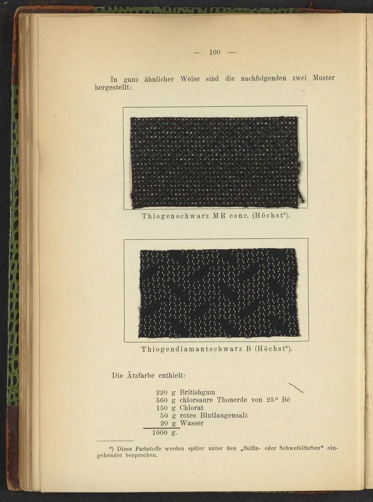An illustration from Praktisches Handbuch des Zeugdrucks, 1905, leaf 106
