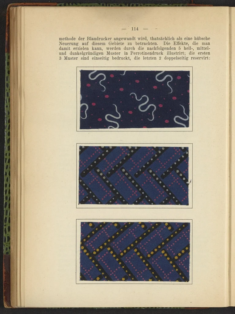 An illustration from Praktisches Handbuch des Zeugdrucks, 1905, leaf 120