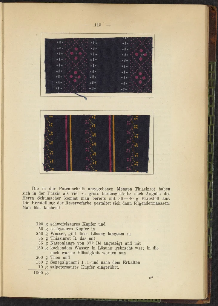 An illustration from Praktisches Handbuch des Zeugdrucks, 1905, leaf 121