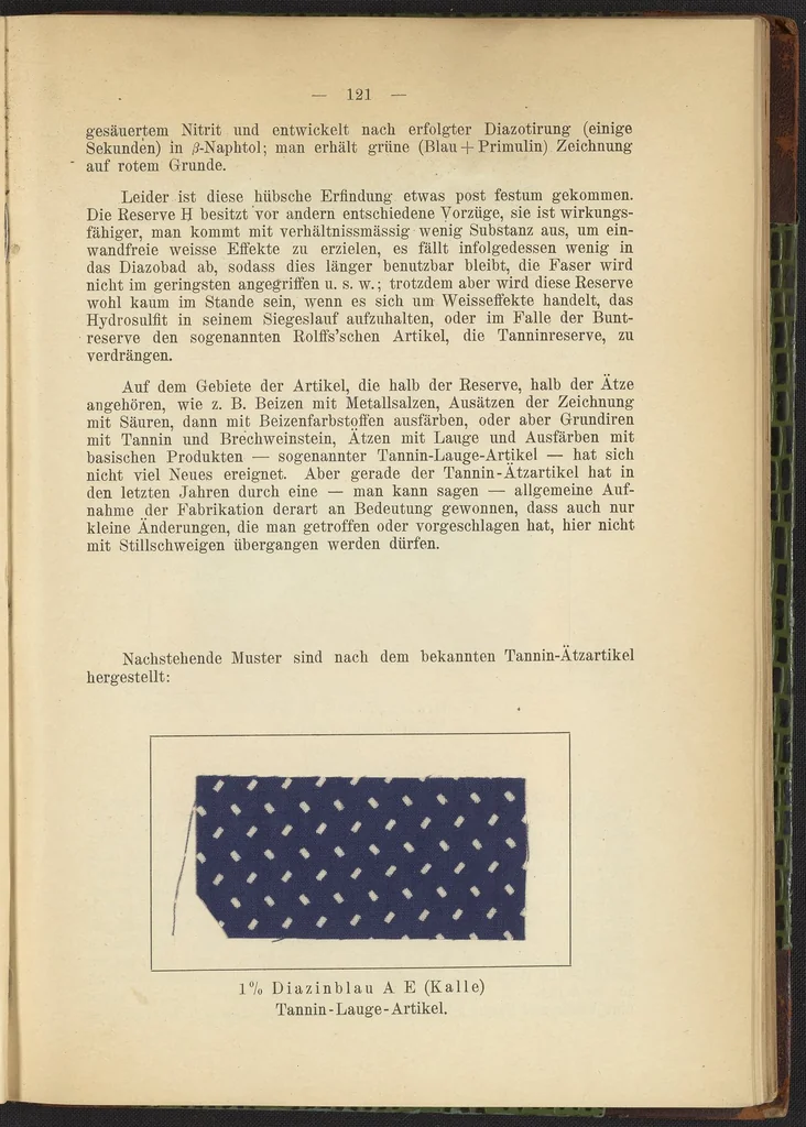 An illustration from Praktisches Handbuch des Zeugdrucks, 1905, leaf 127